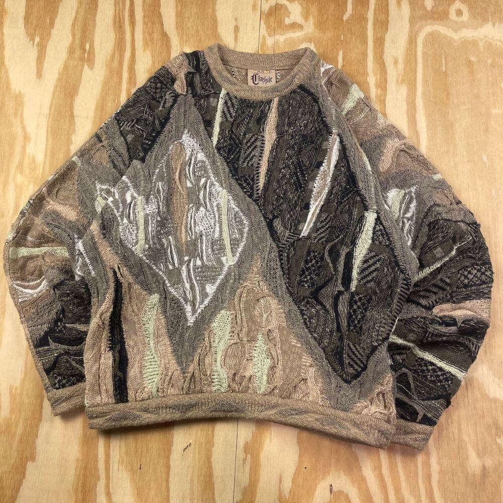 Vintage Coogi Australia 3D Knit Sweater – Multicolor – Men’s M